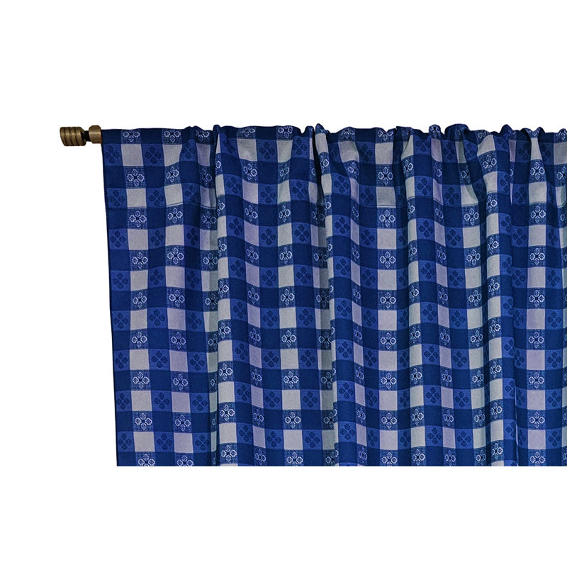 Rideau de fenêtre Popeline, L 58 po x L 84 po, Bleu royal