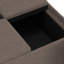 Repose-pieds de rangement pour table basse moderne en tissu d'aspect lin de 35 po avec 4 plateaux rabattables Avalon-486415783