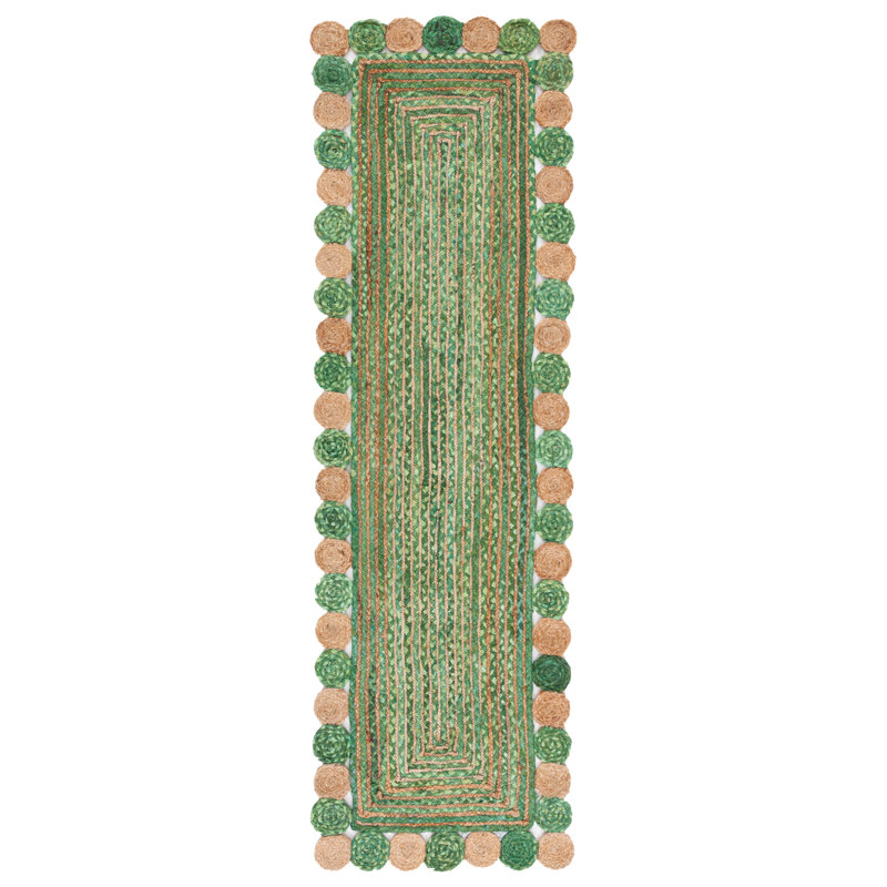 Sherise Hand Woven Jute Cotton Rug, Runner 2'3" x 8'