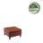 Azalya Faux Leather Storage Ottoman with Rubberwood Legs-307306782