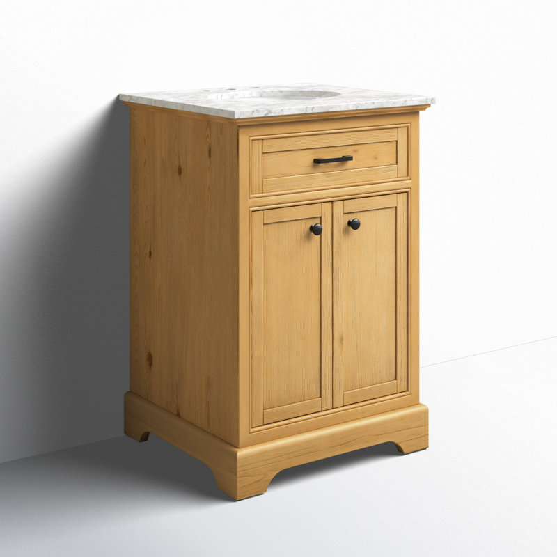 Ensemble de meuble-lavabo simple 24 po Hermes, Bois naturel