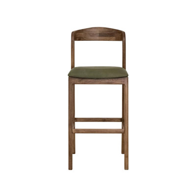 Tabouret de bar rembourré argenté