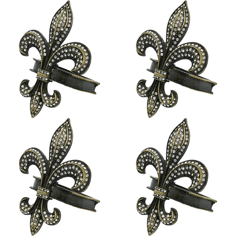 Rond de serviette Neligh, Noir