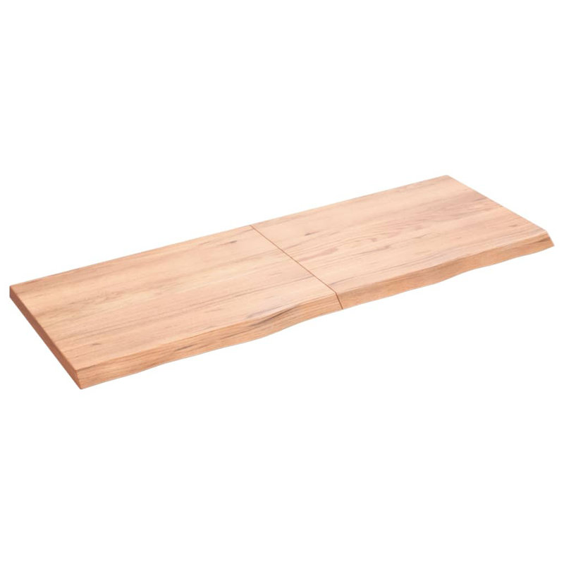 Azarel 140cm Solid Wood Bathroom Vanity Top, Light Brown
