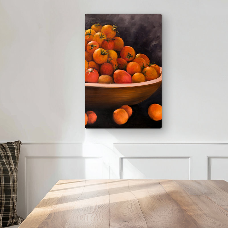 Bowl of Cherry Tomatoes - Contemporary Kitchen Metal Print