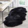 Tateos Handmade Shag Sheepskin Black Area Rug