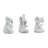 Polyresin Elephant Figurines Sculpture for Home Decor - Decorative Statue Accent for Office, or for Living Room Decoration - Set of 3, 9", 8", 8"-1160296260