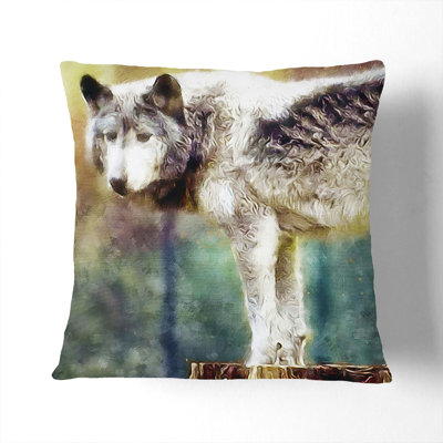Abstract Wolf Vol.3 Square Throw Cushion