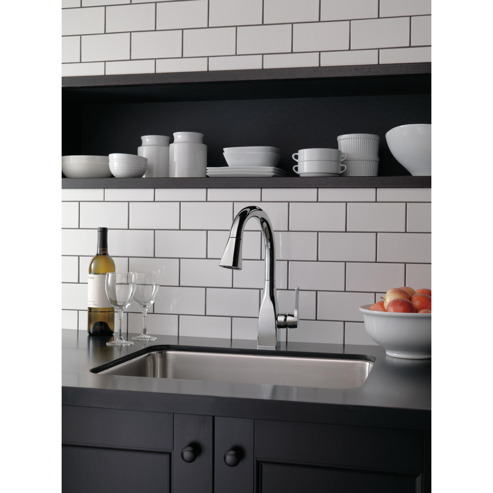 Trinsic Pull-Down Bar Faucet, Matte Black