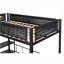 Metal Twin Over Full Bunk With Shelves & Grid Panel