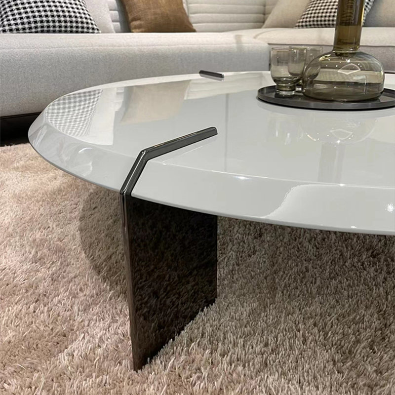 Table basse moderne et simple de salon, H 11,8 po x L 47,2 po x l 47,2 po