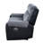 ALICIA Reclining Sofa And Loveseat, Traditional Glam Style With Faux Leather And Two-Toned Dark Gray Fabric, Comfortable And Stylish