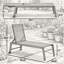 Chaise longue d'extérieur confortable avec roulettes, inclinable à 5 positions, conception toutes saisons pour une détente au bord de la piscine
