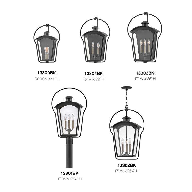 Yale Medium Wall Mount Lantern, 25" H x 17" W x 10.5" D