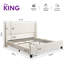 Crofford Corduroy Upholstered Bed-201129314-201129315