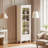 Modern White Solid Wood Bookcase with Drawer