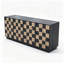 Meuble télé 68 po avec meuble télé géométrique 4 portes, console média moderne avec portes en damier