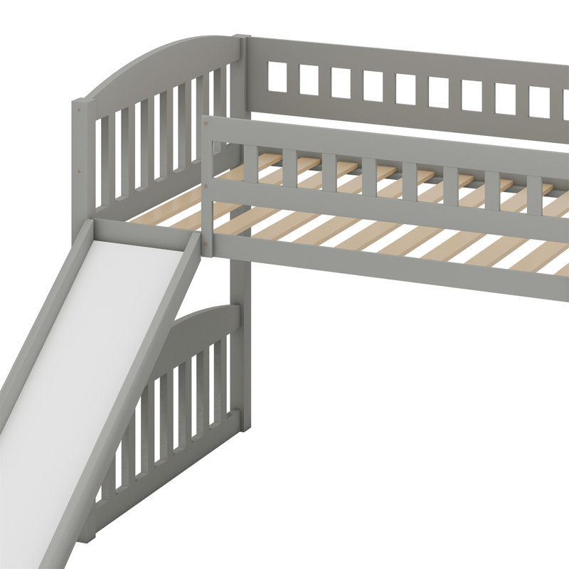 Lit mezzanine avec glissoire et échelle, Gris