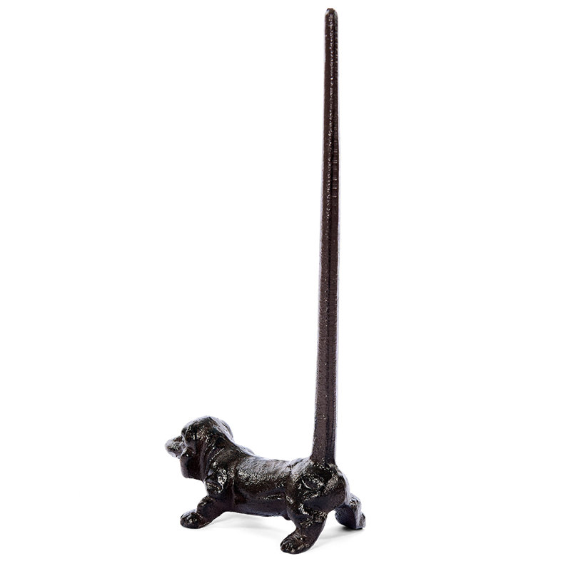 Porte-essuie-tout autoportant en fonte Dachshund