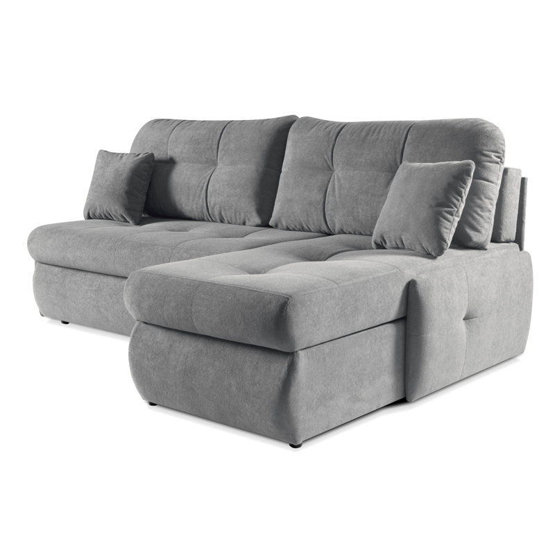 Tassie 4 Seater Velvet Sofa Bed, GREY