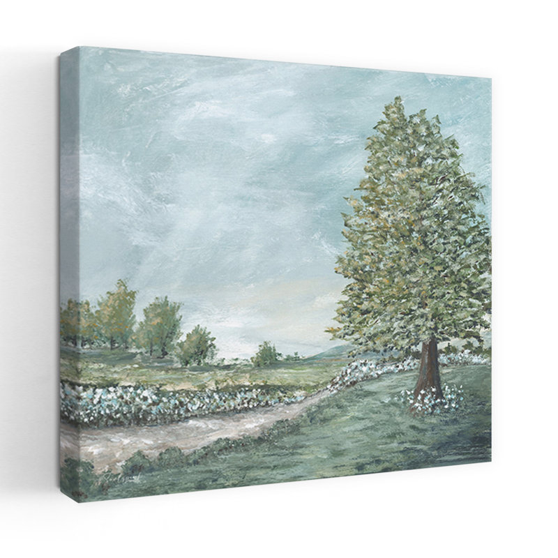 The Path Abstract Contemporary Landscape Art naturel, H 24 po x l 24 po