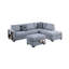 Canapé modulaire réversible 3 pièces avec rangement fonctionnel et repose-pieds avec méridienne réversible-987314891