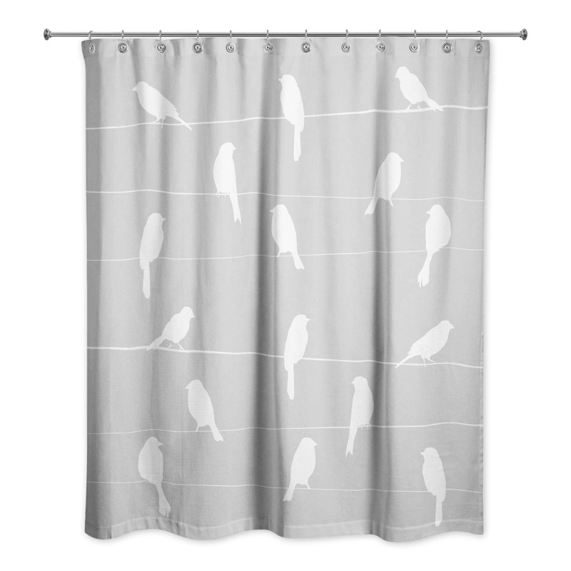 Dequinton Shower Curtain, Light Gray
