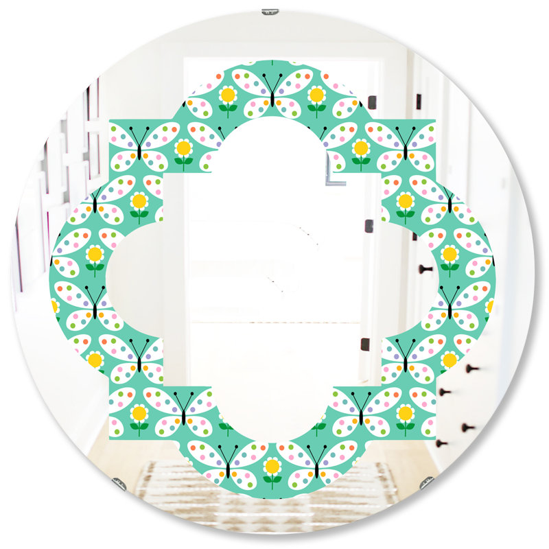 Miroir mural Quatrefoil, H 31,5 po x l po