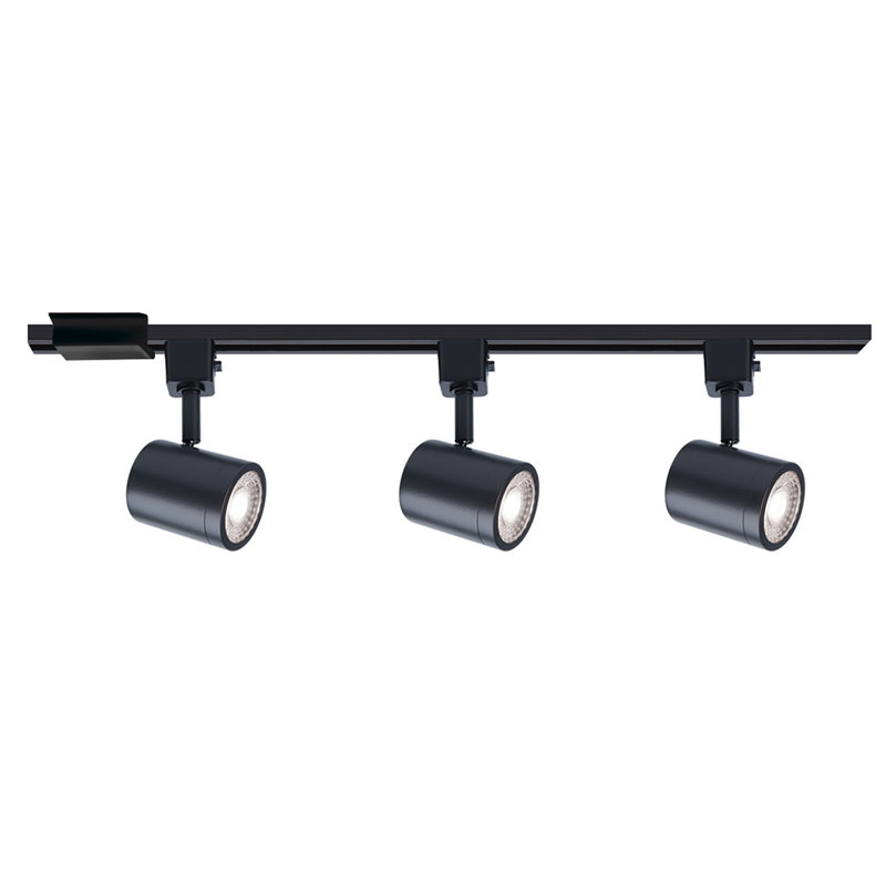 Ensemble de rail d'éclairage 3 lumières à DEL 5 couleurs Charge 8010 Charge, noir, Noir