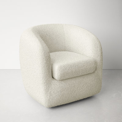 Aquila Upholstered Swivel Barrel Chair & Reviews | AllModern