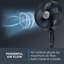 Ventilateur d'extérieur Rowenta, portable et résistant aux intempéries, noir