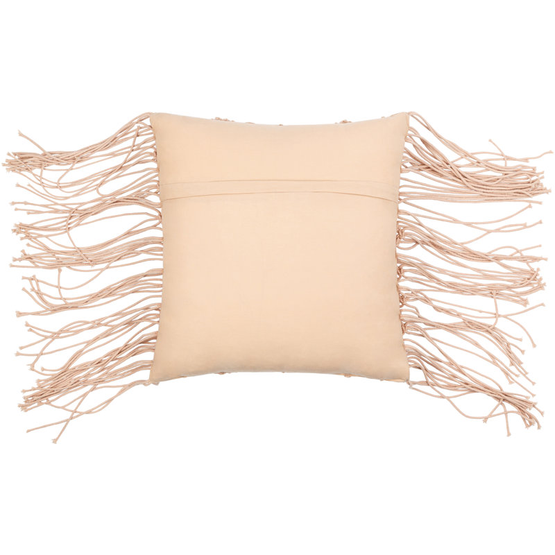 Punta Fringed Down Throw Pillow, 18" x 18"