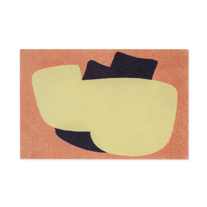 Iconic And Sight Unseen Door Mat, 32" W x 48" L, Peach