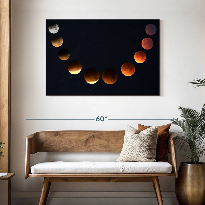 Oberle Lunar Cycle Moon Phase, 30" H x 45" W