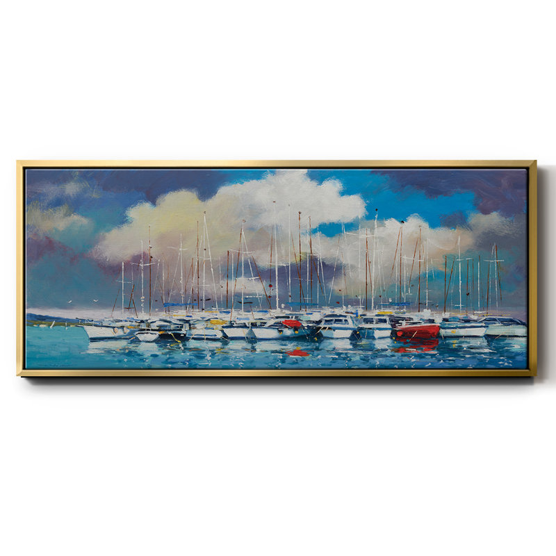 Abstract Port- Framed Canvas, 20" H x 50" W