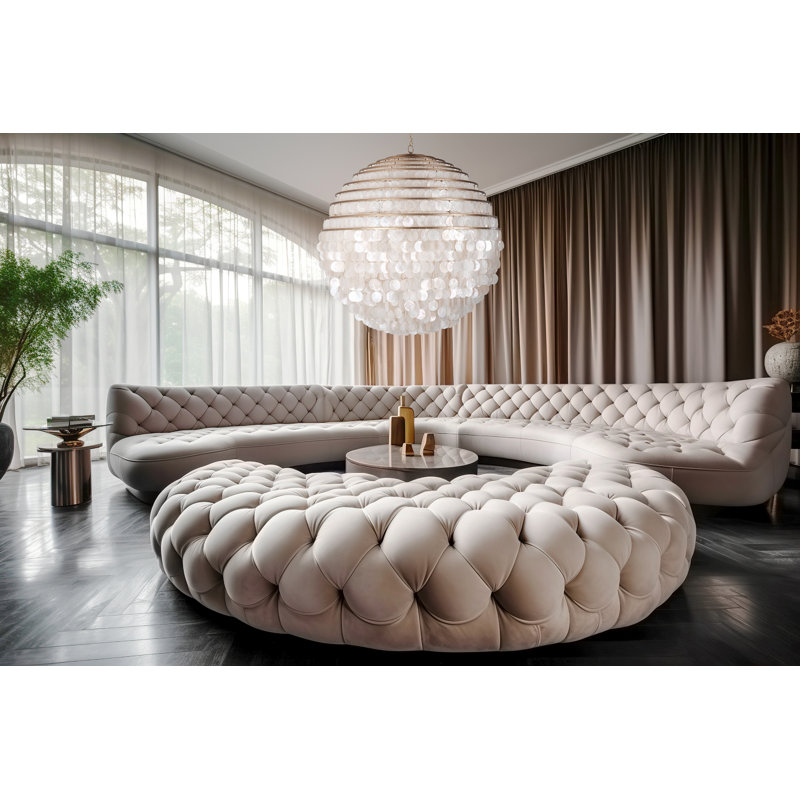 Luminaire suspendu en laiton antique perlé Sphere 6 LT Kalco