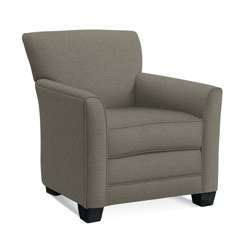 Buckley Armchair, Black Finish, Snow Crypton Performance; 0884-91
