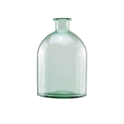 Vase en verre soufflé à la main 11,25 "d'inspiration marine