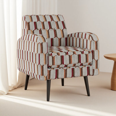 Fauteuil d'appoint avec pieds en bois massif