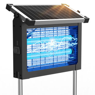 Solar Bug Zapper Outdoor, Esung 4500V Mosquito Killer Lamp, 1-Acre & IPX5 Electric Trap for Patio Camping