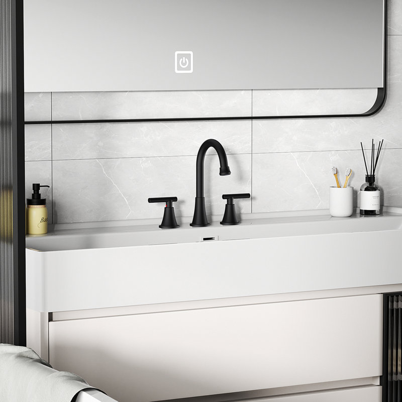 Robinet pour salle de bain à 3 trous avec bonde escamotable