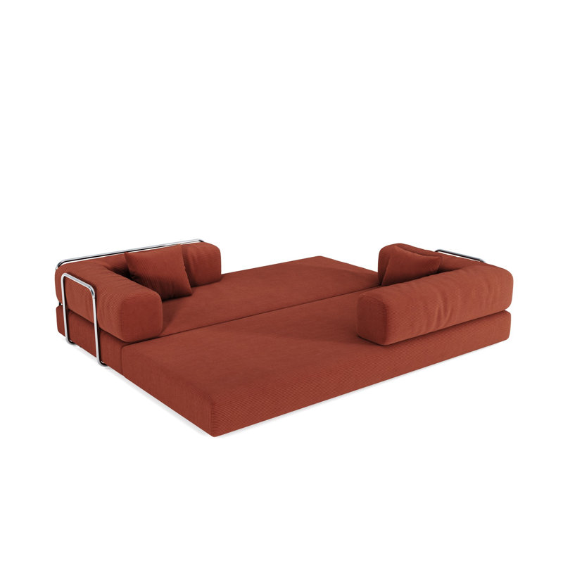 Boneless Contemporary Sofa, Orange