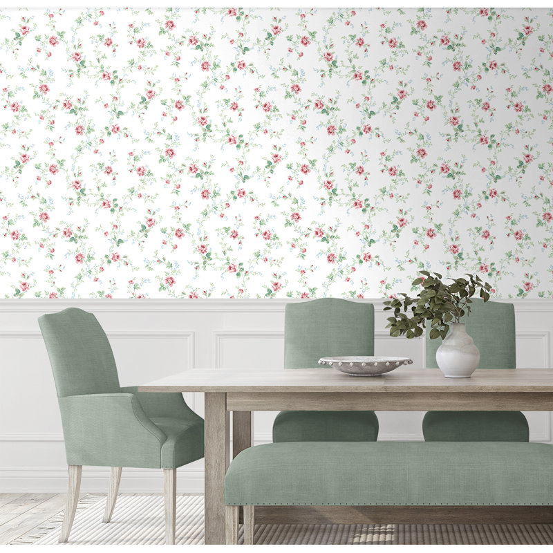 Adarra 5.48m x 52.07cm Satin Peel and Stick Wallpaper Roll, Pink