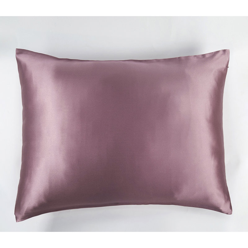 Taie d'oreiller 100% soie de mûre, Lilas, Taie d'oreiller pour lit simple