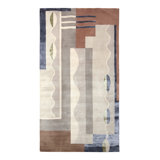 Rug & Kilim’S French Art Deco Rug In Silver-Gray And Brown Geometric Patterns