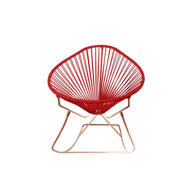 Chaise berçante intérieure / extérieure Acapulco, Rouge / Cuivre