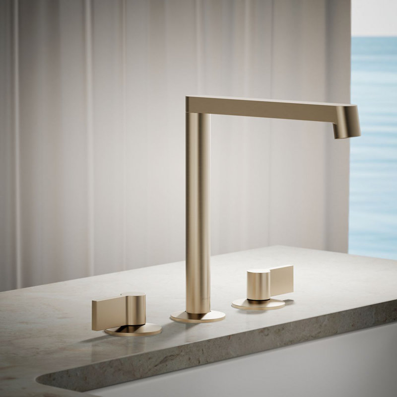 Components Deck-Mount Bath Spout With Row Design, Bronze