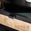 Table de chevet contemporaine l 18 po avec armoire en rotin et base croisée Boatwright-284071419