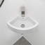 Évier mural en céramique en porcelaine blanche 18 po x 13 po avec trou pour robinet et trop-plein