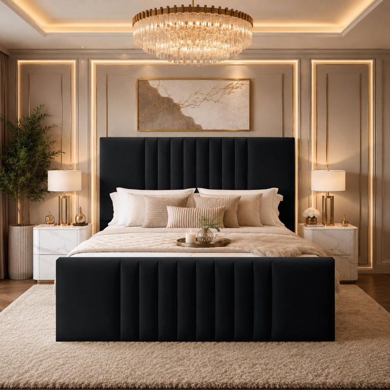 Bed, Black, Double (4'6)
